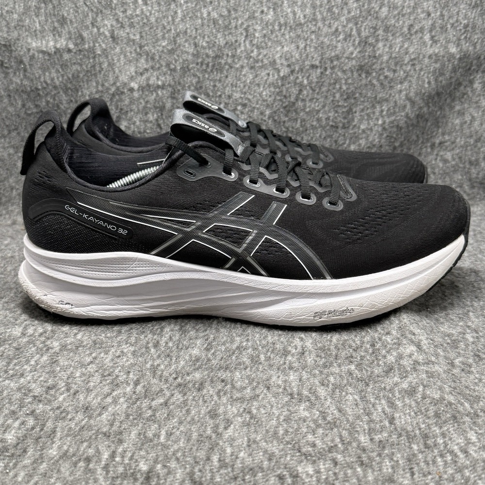 Asics Gel Kayano 32 Running Shoe Mens Size 12.5 Black White Pre Owned Sneakers